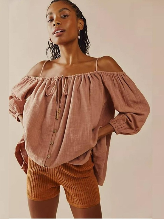Free People Tops - Free People Stealin' Hearts Cotton Tunic